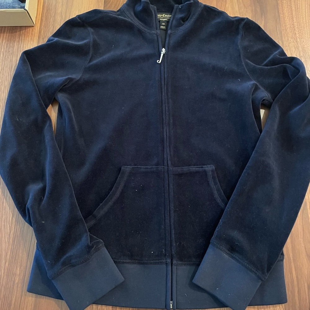Juicy velour zip up. Navy. XS